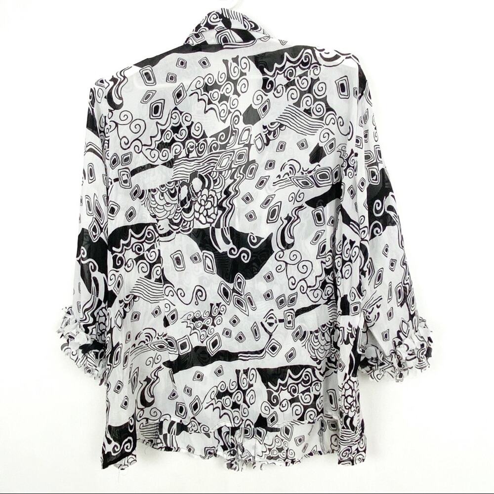 Dress Barn Woman 3X V Neck Top BoHo Graphic - Picture 9 of 9